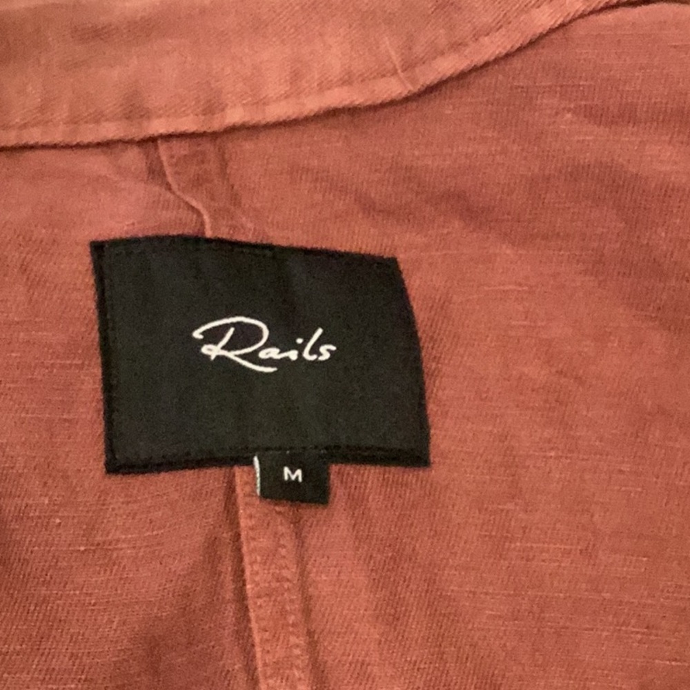 Preowned Rails Bomber Jacket Brownish Red Size Me… - image 3